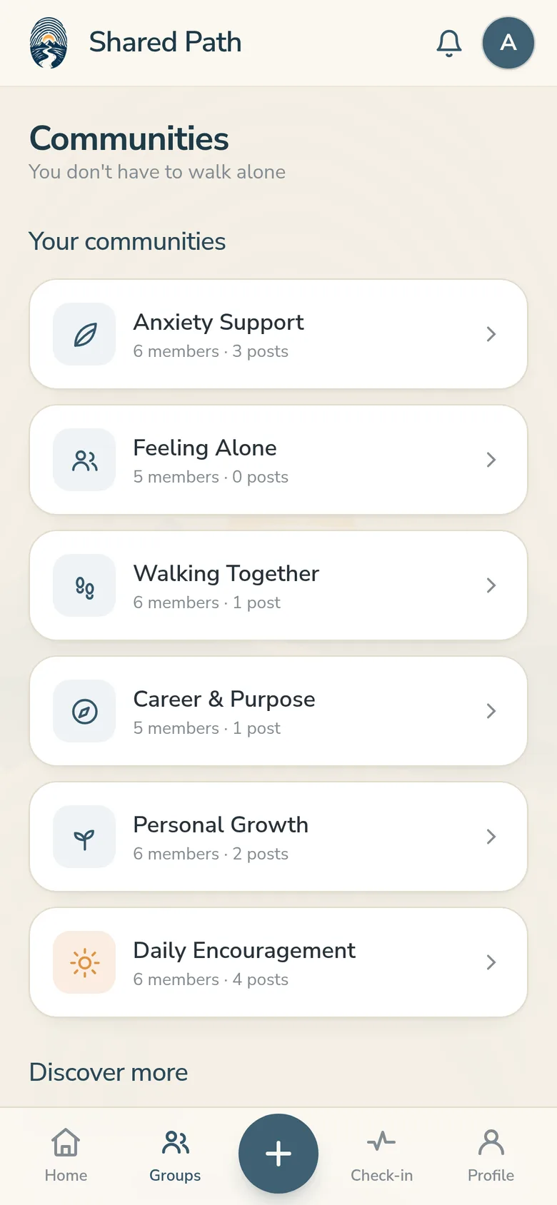 Browsing the list of Shared Path support communities
